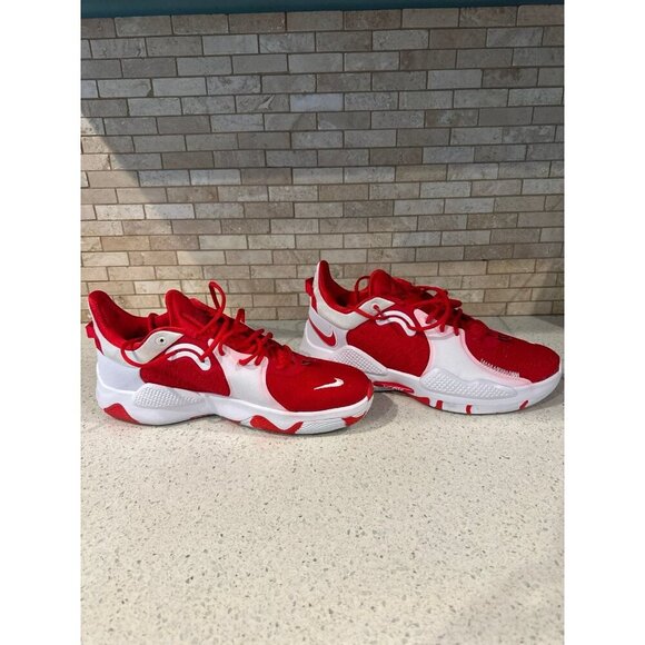 Nike PG 5 TB 'University Red'‎ Basketball Shoes DA7758-600 - Picture 3 of 6